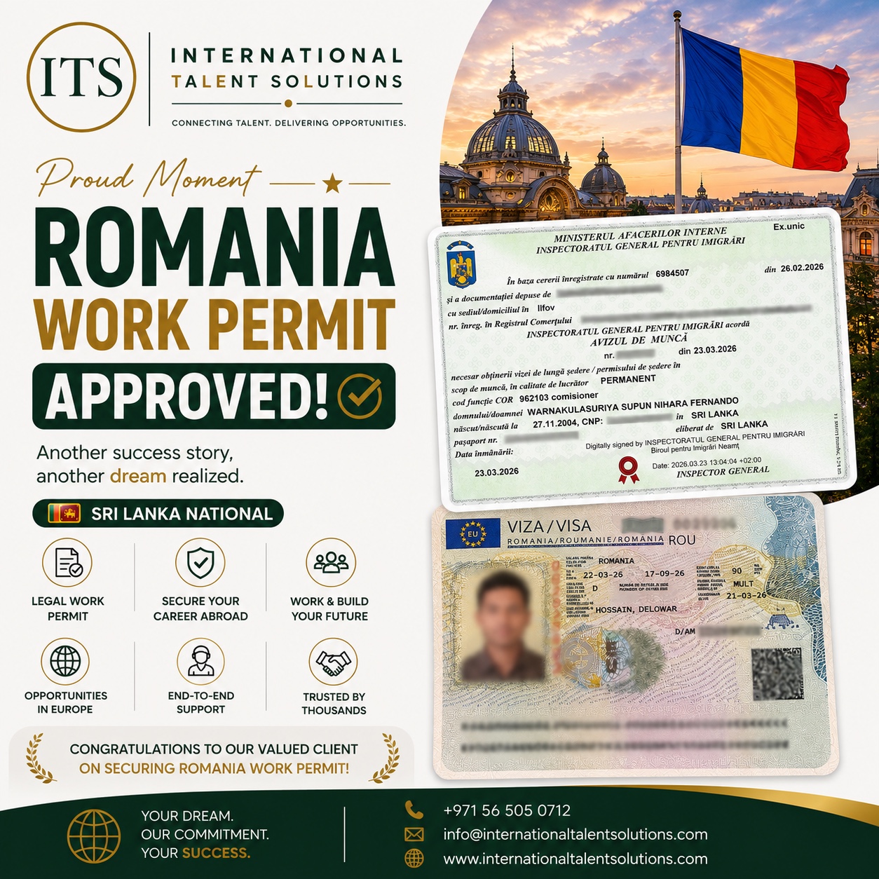 Romania Work Permit Approved