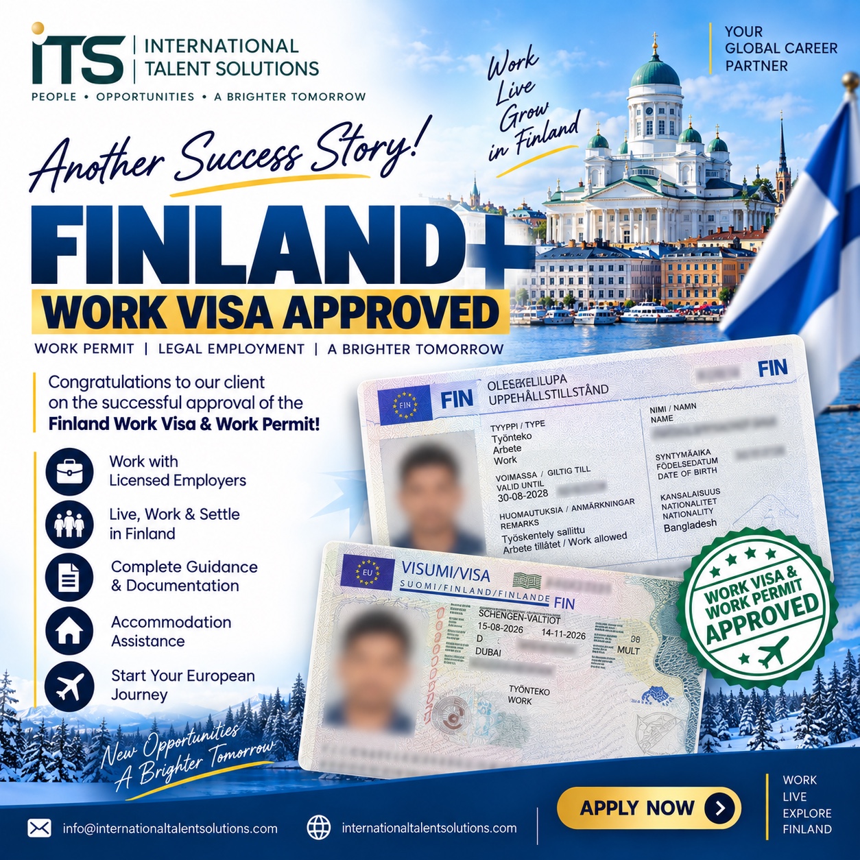 Finland Work Visa Approved